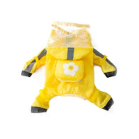 HKM-505299 Waterproof Full-Body Pet Raincoat for Small Dogs with Reflective Coverage