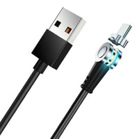HKM-505363 Rotating Magnetic Data Cable with 8PIN, Micro USB, and TYPE-C Compatibility