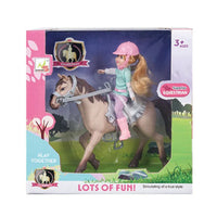 HKM-505619 Eco-Friendly Mini Farm Animal Doll Play Set with Horse Model for Kids Ages 2-4