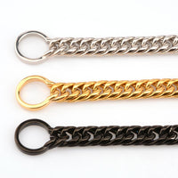 HKM-505683 Stainless Steel Titanium Dog Leash Bulldog Pitbull Collar