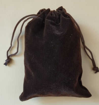 HKM-505811 Black Velvet Drawstring Bag - 20x30cm Size