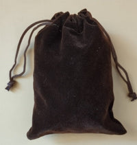 HKM-505811 Black Velvet Drawstring Bag - 20x30cm Size