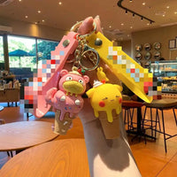 HKM-505811 Kawaii Ice Cream 3D PVC Rubber Keychain - Cute Cartoon Keyring Toy