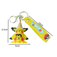 HKM-505811 Kawaii Ice Cream 3D PVC Rubber Keychain - Cute Cartoon Keyring Toy