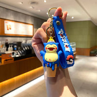 HKM-505811 Kawaii Ice Cream 3D PVC Rubber Keychain - Cute Cartoon Keyring Toy