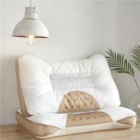 HKM-505811 Luxury Neck Pillow with Cassia, Lavender and Buckwheat Filling, Cotton Cover, Rectangular Design