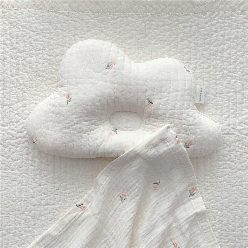 HKM-505939 Breathable Memory Cotton Shaping Pillow for Babies in Assorted Cloud Designs