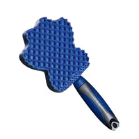 HKM-506067 Gentle Pet Grooming Brush with Silicone Bristles and Shampoo Comb