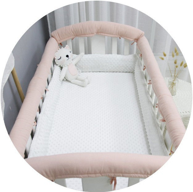 HKM-506131 Soft Cotton Baby Crib Anti-Collision Strip with Safe Edge Design for Children's Beds