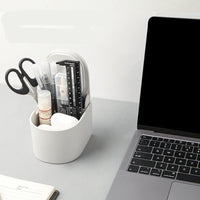 HKM-506195 Multifunctional Lazy Mobile Phone Holder for Desktop in Cool Gray and Pumpkin Red