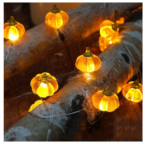 HKM-506259 Battery Operated Pumpkin LED String Lights for Indoor and Outdoor Holiday Decor