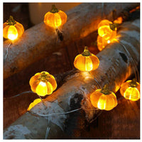HKM-506259 Battery Operated Pumpkin LED String Lights for Indoor and Outdoor Holiday Decor
