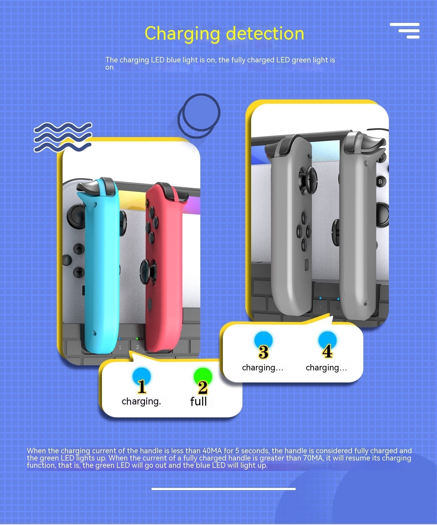 HKM-506323 Multi-functional Charging Dock with Game Card Storage for JoyCon Controllers