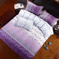 HKM-506451 Korean Cute Style Velvet Quilt Set in Plant and Flower Design for 1.8m Beds - 4 Pieces