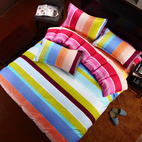 HKM-506451 Korean Cute Style Velvet Quilt Set in Plant and Flower Design for 1.8m Beds - 4 Pieces