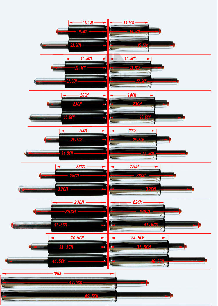 HKM-506515 Adjustable Gas Spring Rotary Stool for Computer Use - 280mm Total Length, 60mm Stroke, Steel Construction