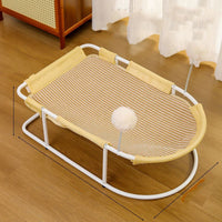 HKM-506771 Breathable Summer Cat and Puppy Kennel in Gray, Yellow, and Linen Options
