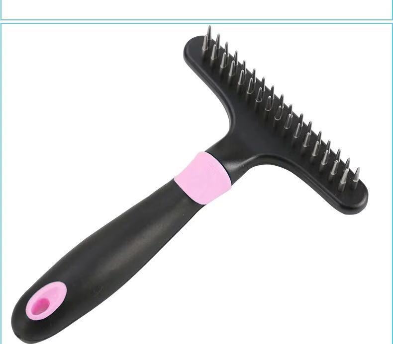 HKM-506835 Stainless Steel Pet Grooming Comb for Effortless Hair Removal