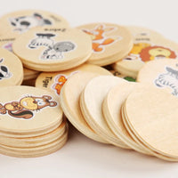 HKM-506963 Wooden Memory Game for Kids - Animal and Fruit Theme for Cognitive Development and Focus Training