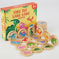 HKM-506963 Wooden Memory Game for Kids - Animal and Fruit Theme for Cognitive Development and Focus Training