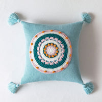 HKM-507091 Tassel Knitted Pillow Cover for Sofa – 45x45cm, Available in Multiple Colors