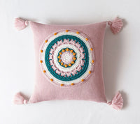 HKM-507091 Tassel Knitted Pillow Cover for Sofa – 45x45cm, Available in Multiple Colors