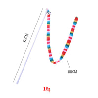 HKM-507155 Interactive Cat Wand with Plush Teaser Toy in Vibrant Colors for Engaging Playtime