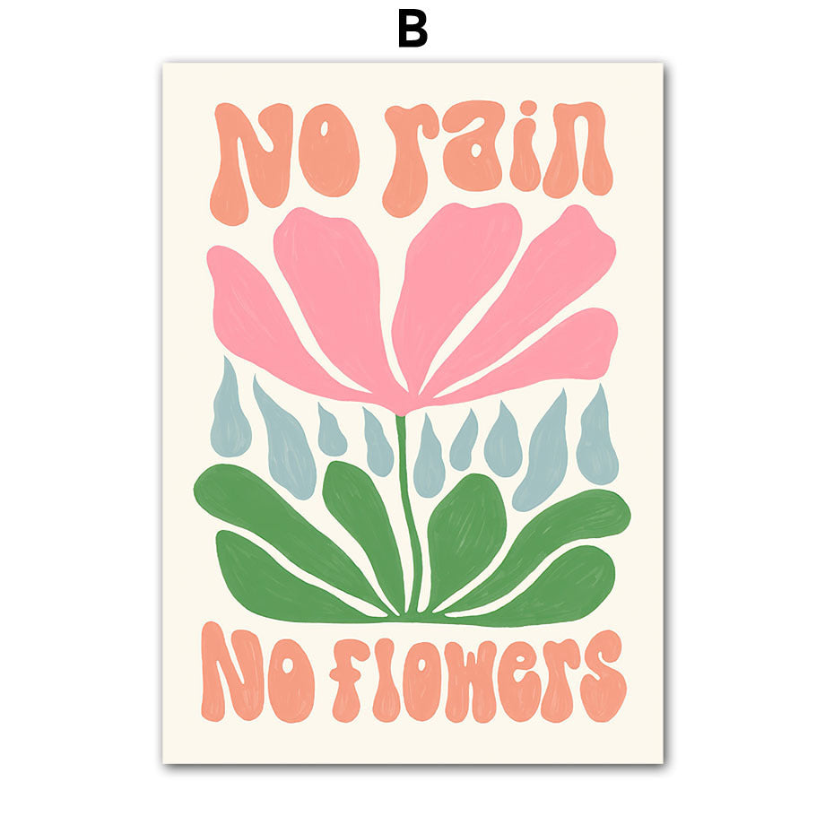 HKM-507219 Abstract Plant Flowers Canvas Art Prints - Decorative Wall Hangings in Multiple Sizes