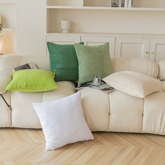 HKM-507283 Corduroy Solid Color Cushion Cover – Modern Minimalist Design in Multiple Sizes