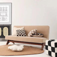HKM-507283 Double-Sided Checkerboard Pillowcase in Green and Coffee for Living Room or Bedroom