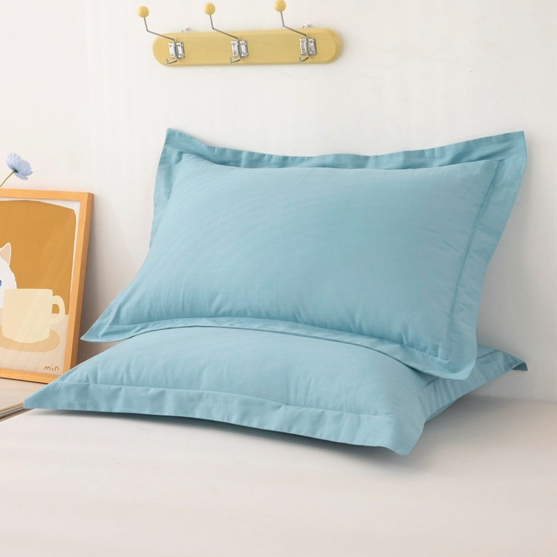 HKM-507603 Cotton Pillowcases Set for Standard Beds in Multiple Stylish Colors