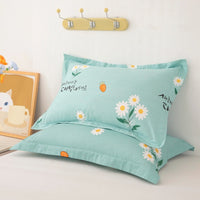 HKM-507603 Cotton Pillowcases Set for Standard Beds in Multiple Stylish Colors