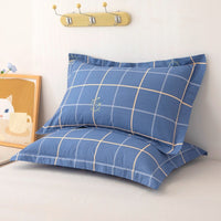 HKM-507603 Cotton Pillowcases Set for Standard Beds in Multiple Stylish Colors