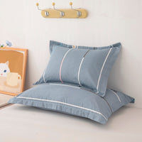 HKM-507603 Cotton Pillowcases Set for Standard Beds in Multiple Stylish Colors