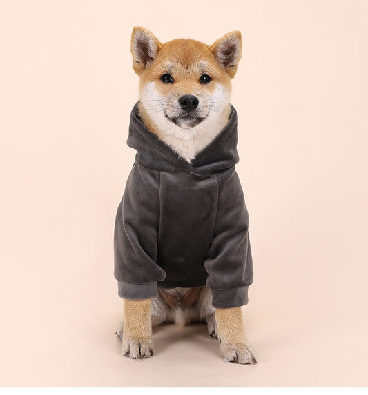 HKM-507859 Cozy Velvet Dog Sweater for Small to Medium Dogs - Warm Autumn and Winter Attire