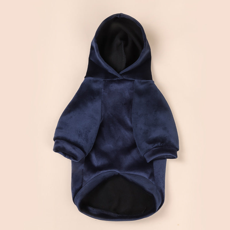 HKM-507859 Cozy Velvet Dog Sweater for Small to Medium Dogs - Warm Autumn and Winter Attire