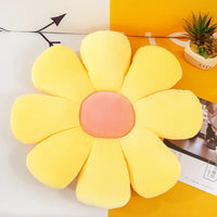 HKM-508115 Custom Soft Plush Daisy Flower Seat Cushion - Adorable Flower-Shaped Throw Pillow for All Ages