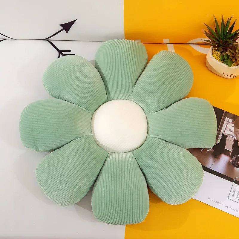 HKM-508115 Custom Soft Plush Daisy Flower Seat Cushion - Adorable Flower-Shaped Throw Pillow for All Ages