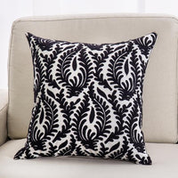 HKM-508243 Personalized Embroidery Couch Pillow - Wave Pattern, Phoenix Tail, Khaki, and More - 45x45cm
