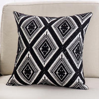 HKM-508243 Personalized Embroidery Couch Pillow - Wave Pattern, Phoenix Tail, Khaki, and More - 45x45cm