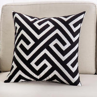 HKM-508243 Personalized Embroidery Couch Pillow - Wave Pattern, Phoenix Tail, Khaki, and More - 45x45cm