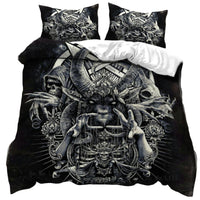 HKM-508435 Dark Satan Theme Down Quilt Cover Set - Various Sizes Available