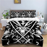 HKM-508435 Dark Satan Theme Down Quilt Cover Set - Various Sizes Available