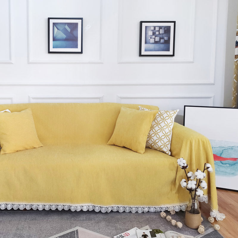HKM-508499 Universal Nordic Style Chenille Sofa Cover in Multiple Colors