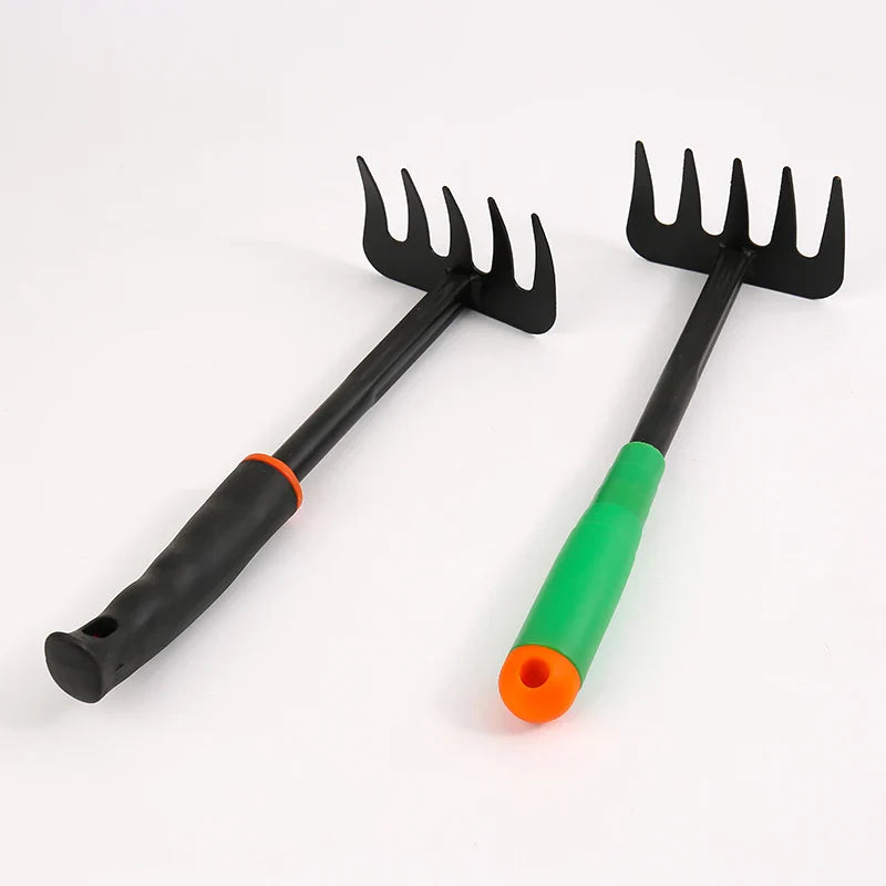 KTX-508627 Mini Garden Fork with Five Teeth for Efficient Weed Removal and Grass Digging