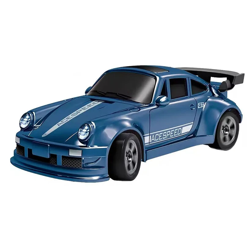 HKM-508691 1/64 Scale Mini RC Drift Car - 4WD High-Speed Remote Control Vehicle with Lights for Kids and Beginners