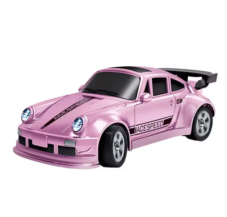 HKM-508691 1/64 Scale Mini RC Drift Car - 4WD High-Speed Remote Control Vehicle with Lights for Kids and Beginners