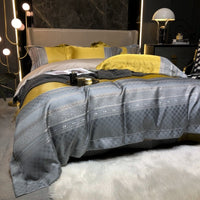 HKM-508755 Light-Luxury Cotton Bedding Set for 1.5m, 1.8m, and 2.0m Beds - Modern Quilted Design