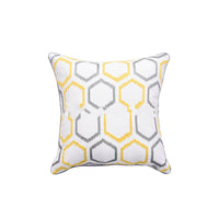 HKM-508819 Geometric Pattern Cotton Printed Pillowcase, 45x45cm, Filled with PP Cotton