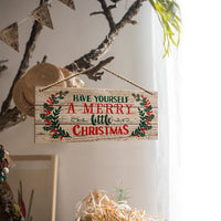 HKM-508883 Christmas Cartoon Beech Craft Pendant Decoration - 20.3cm x 10.8cm, 87g